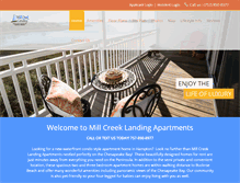 Tablet Screenshot of millcreeklandingapts.com